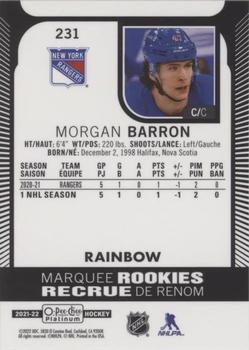 2021-22 O-Pee-Chee Platinum - Rainbow #231 Morgan Barron Back