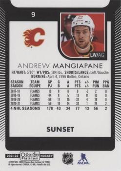 2021-22 O-Pee-Chee Platinum - Sunset #9 Andrew Mangiapane Back