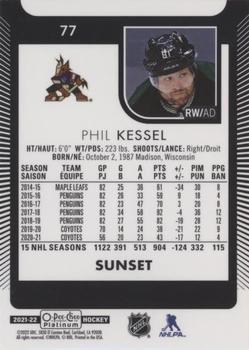 2021-22 O-Pee-Chee Platinum - Sunset #77 Phil Kessel Back