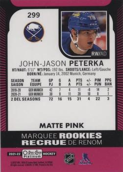 2021-22 O-Pee-Chee Platinum - Matte Pink #299 John-Jason Peterka Back