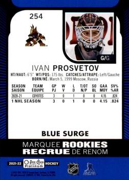 2021-22 O-Pee-Chee Platinum - Blue Surge #254 Ivan Prosvetov Back