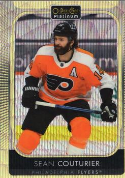 2021-22 O-Pee-Chee Platinum - Neon Yellow Surge #25 Sean Couturier Front