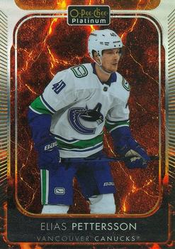 2021-22 O-Pee-Chee Platinum - Hot Magma #196 Elias Pettersson Front