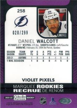 2021-22 O-Pee-Chee Platinum - Violet Pixels #258 Daniel Walcott Back