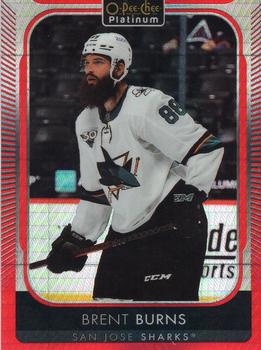 2021-22 O-Pee-Chee Platinum - Red Prism #124 Brent Burns Front