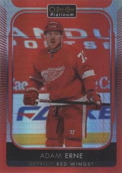 2021-22 O-Pee-Chee Platinum - Red Prism #192 Adam Erne Front