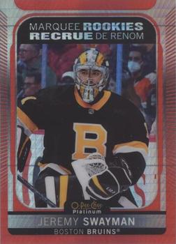 2021-22 O-Pee-Chee Platinum - Red Prism #205 Jeremy Swayman Front