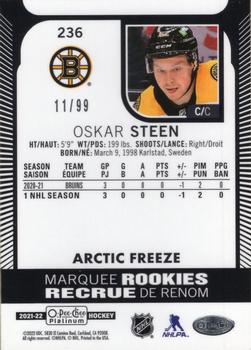 2021-22 O-Pee-Chee Platinum - Arctic Freeze #236 Oskar Steen Back