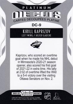 2021-22 O-Pee-Chee Platinum - Platinum Die Cuts #DC-9 Kirill Kaprizov Back