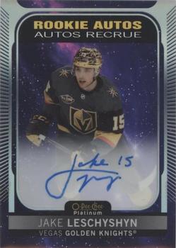 2021-22 O-Pee-Chee Platinum - Rookie Autographs Cosmic #R-JL Jake Leschyshyn Front