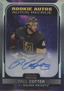 2021-22 O-Pee-Chee Platinum - Rookie Autographs Cosmic #R-PC Paul Cotter Front