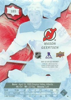 2021-22 Upper Deck Ice - Red #185 Mason Geertsen Back