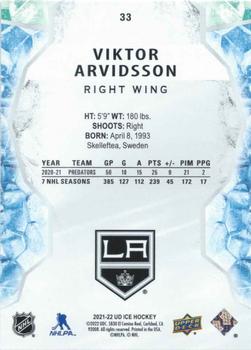 2021-22 Upper Deck Ice - Gold #33 Viktor Arvidsson Back