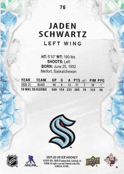 2021-22 Upper Deck Ice - Gold #76 Jaden Schwartz Back
