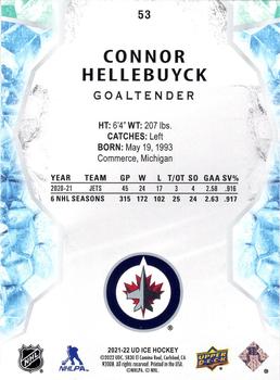 2021-22 Upper Deck Ice - Lavender #53 Connor Hellebuyck Back