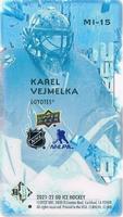 2021-22 Upper Deck Ice - Ice Premieres Mini #MI-15 Karel Vejmelka Back