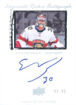 2021-22 Upper Deck Ice - Exquisite Collection 2009-10 Rookie Auto #09T-SK Spencer Knight Front