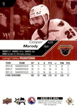 2022-23 Upper Deck AHL - Exclusives #5 Cooper Marody Back