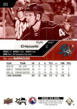 2022-23 Upper Deck AHL - Exclusives #20 Kyle Criscuolo Back