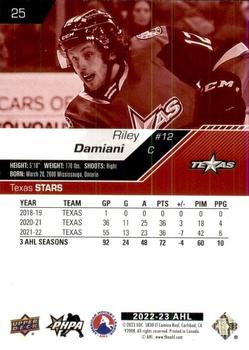 2022-23 Upper Deck AHL - Exclusives #25 Riley Damiani Back