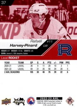 2022-23 Upper Deck AHL - Exclusives #37 Rafael Harvey-Pinard Back
