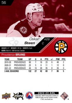 2022-23 Upper Deck AHL - Exclusives #56 Oskar Steen Back