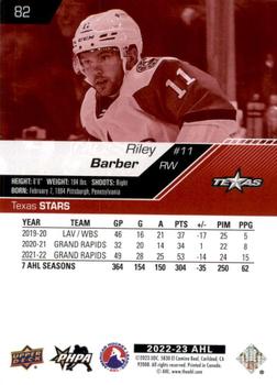 2022-23 Upper Deck AHL - Exclusives #82 Riley Barber Back