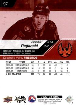 2022-23 Upper Deck AHL - Exclusives #97 Austin Poganski Back