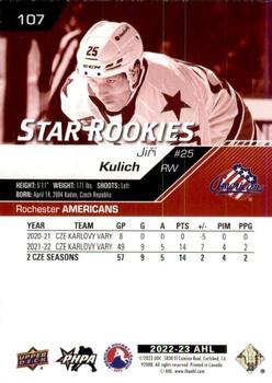2022-23 Upper Deck AHL - Exclusives #107 Jiri Kulich Back