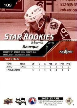 2022-23 Upper Deck AHL - Exclusives #109 Mavrik Bourque Back
