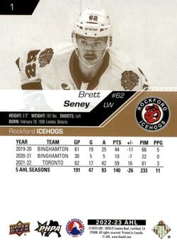 2022-23 Upper Deck AHL - High Gloss #1 Brett Seney Back