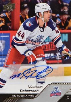 2022-23 Upper Deck AHL - Autographs #70 Matthew Robertson Front