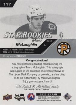 2022-23 Upper Deck AHL - Autographs #117 Marc McLaughlin Back