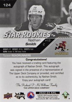 2022-23 Upper Deck AHL - Autographs #124 Nathan Smith Back