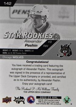 2022-23 Upper Deck AHL - Autographs #142 Alexander Pashin Back