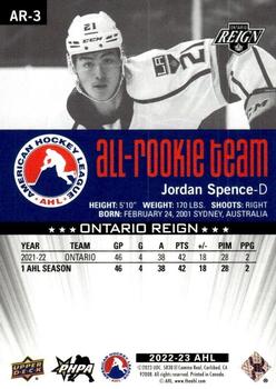 2022-23 Upper Deck AHL - AHL All-Rookie Team #AR-3 Jordan Spence Back