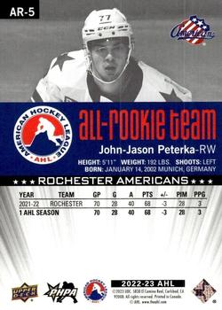 2022-23 Upper Deck AHL - AHL All-Rookie Team #AR-5 JJ Peterka Back