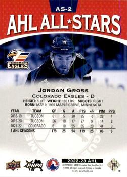 2022-23 Upper Deck AHL - AHL All-Stars Red #AS-2 Jordan Gross Back