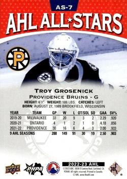 2022-23 Upper Deck AHL - AHL All-Stars Red #AS-7 Troy Grosenick Back