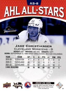 2022-23 Upper Deck AHL - AHL All-Stars Red #AS-8 Jake Christiansen Back