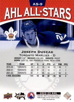 2022-23 Upper Deck AHL - AHL All-Stars Red #AS-9 Joseph Duszak Back