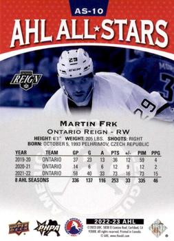2022-23 Upper Deck AHL - AHL All-Stars Red #AS-10 Martin Frk Back