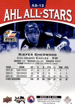 2022-23 Upper Deck AHL - AHL All-Stars Red #AS-12 Kiefer Sherwood Back