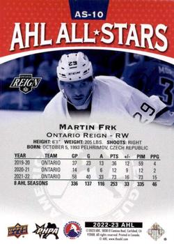 2022-23 Upper Deck AHL - AHL All-Stars Gold #AS-10 Martin Frk Back