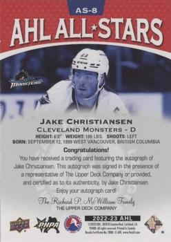 2022-23 Upper Deck AHL - AHL All-Stars Autographs #AS-8 Jake Christiansen Back