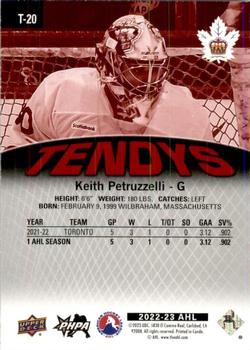 2022-23 Upper Deck AHL - Tendys Red #T-20 Keith Petruzzelli Back