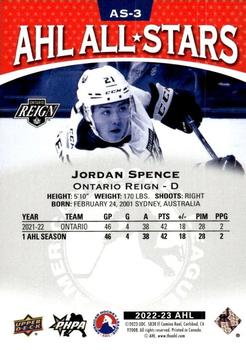 2022-23 Upper Deck AHL - AHL All-Stars #AS-3 Jordan Spence Back