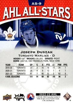 2022-23 Upper Deck AHL - AHL All-Stars #AS-9 Joseph Duszak Back