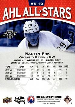 2022-23 Upper Deck AHL - AHL All-Stars #AS-10 Martin Frk Back