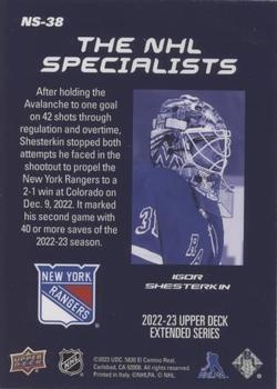 2022-23 Upper Deck - NHL Specialists #NS-38 Igor Shesterkin Back